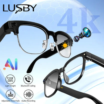 LUSBY AI Metal Half-Frame Smart Glasses