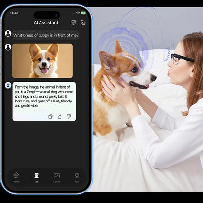 LUSBY AI Metal Half-Frame Smart Glasses