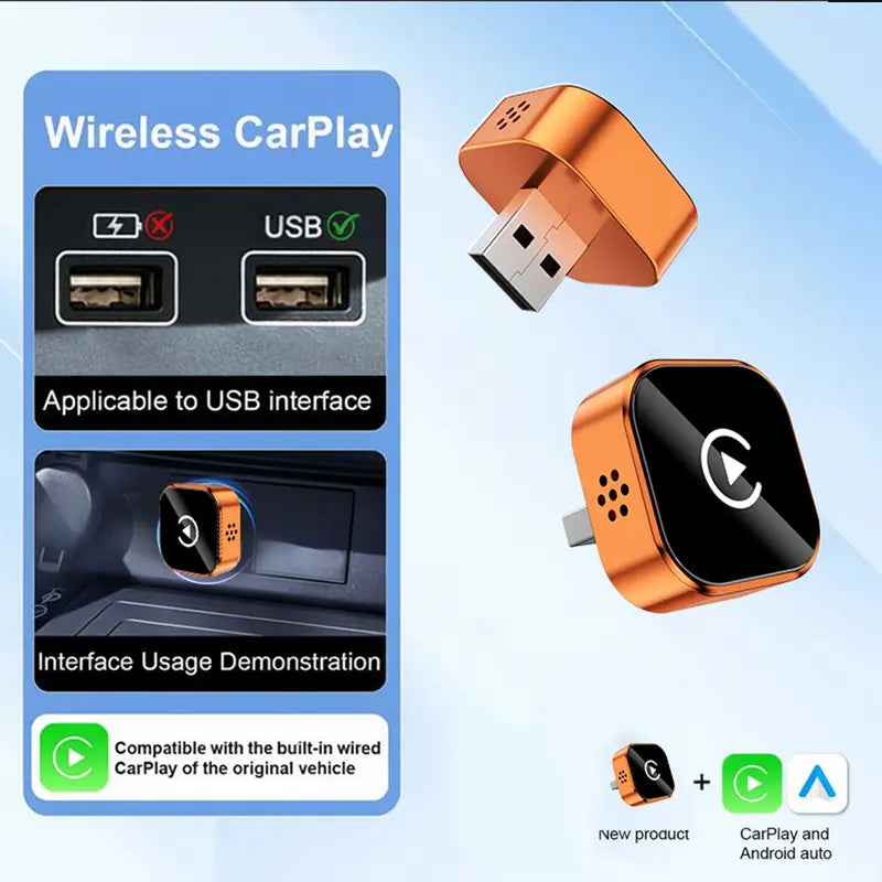 YURNLV Wireless CarPlay Dongle for 2026 Cars