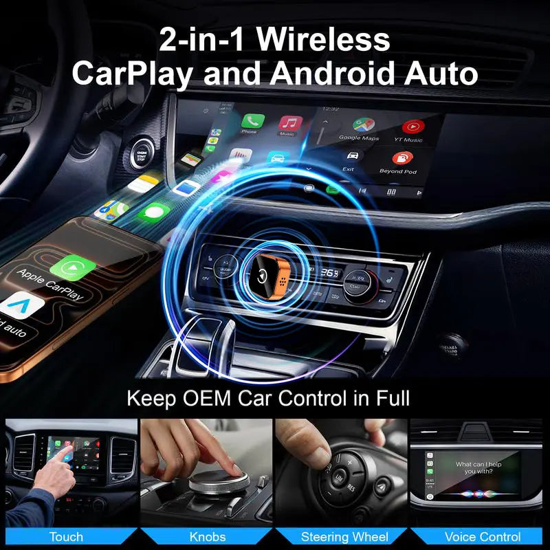 YURNLV Wireless CarPlay Dongle for 2026 Cars