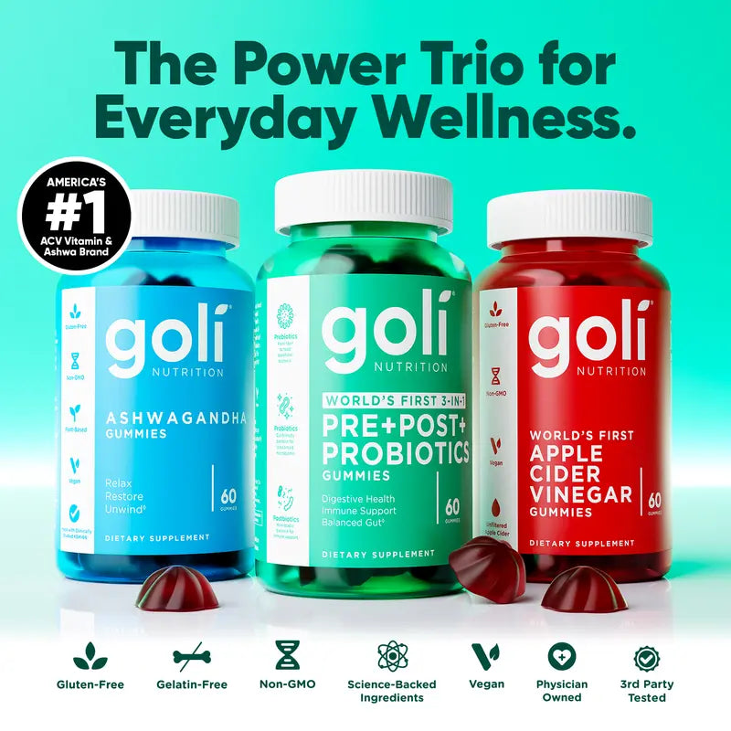 Wellness Trio: Gut, Immunity & Stress Support Gummies
